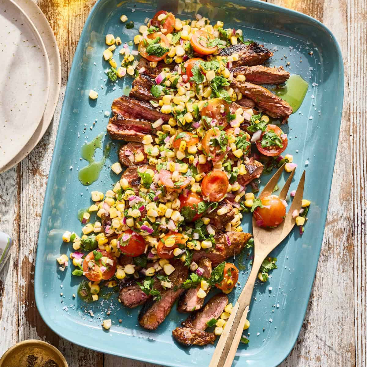 Chipotle Flank Steak with Corn Salsa