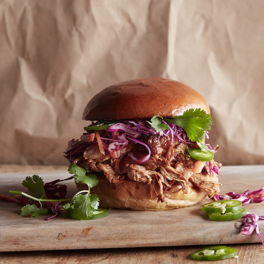 Honey BBQ Pulled Pork Burgers