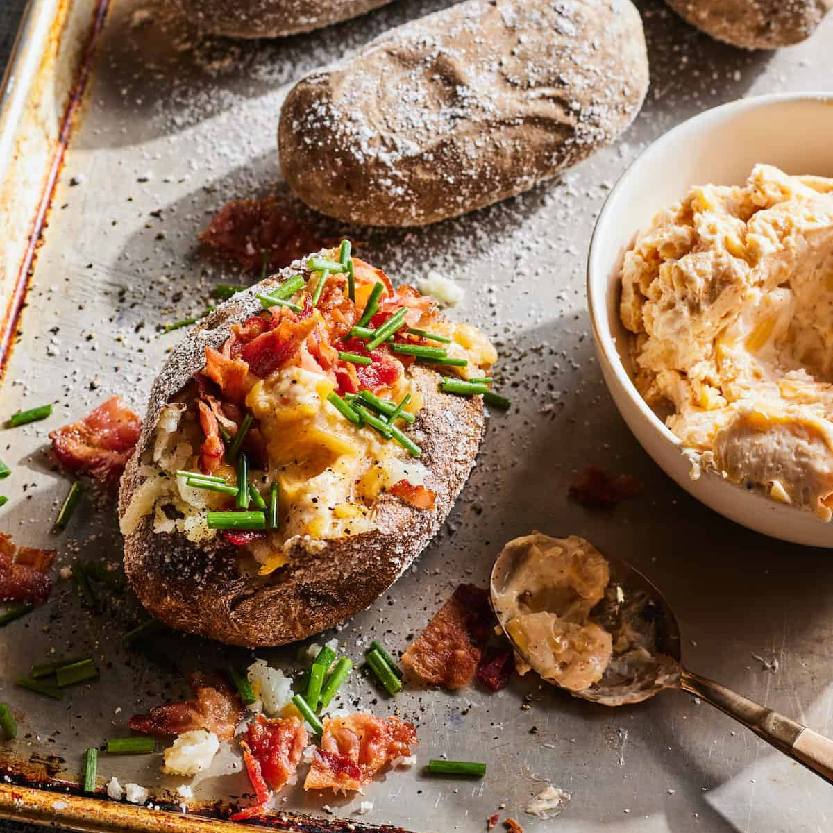 Salty Steakhouse Style Baked Potato