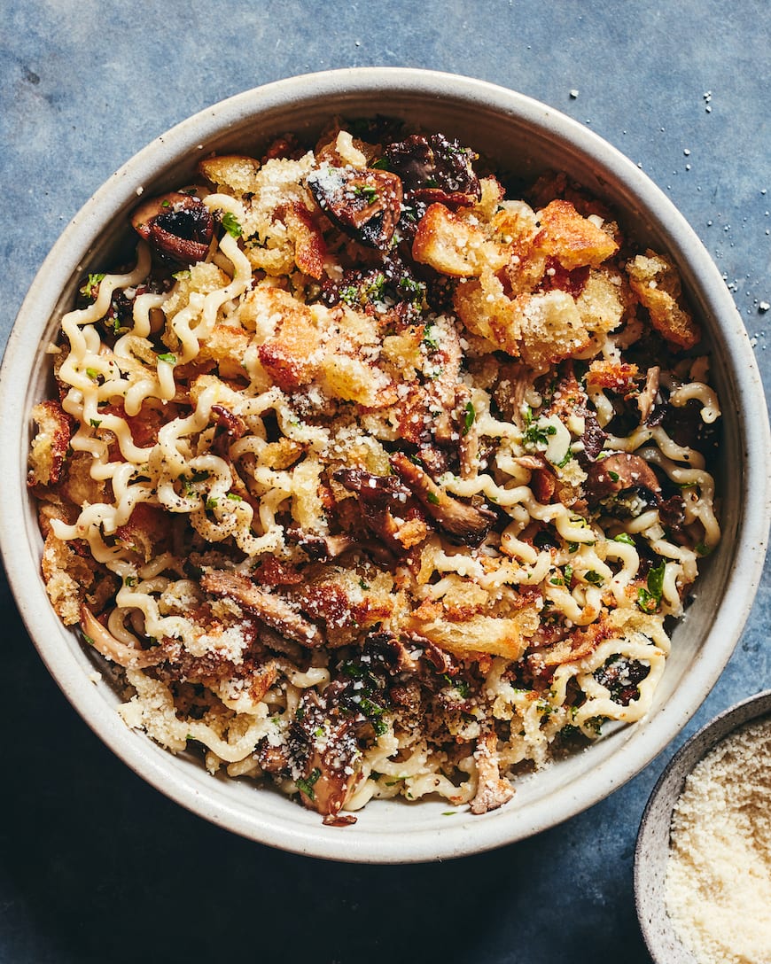 Roasted Mushroom Pasta with Herbs - Dalkin and Co