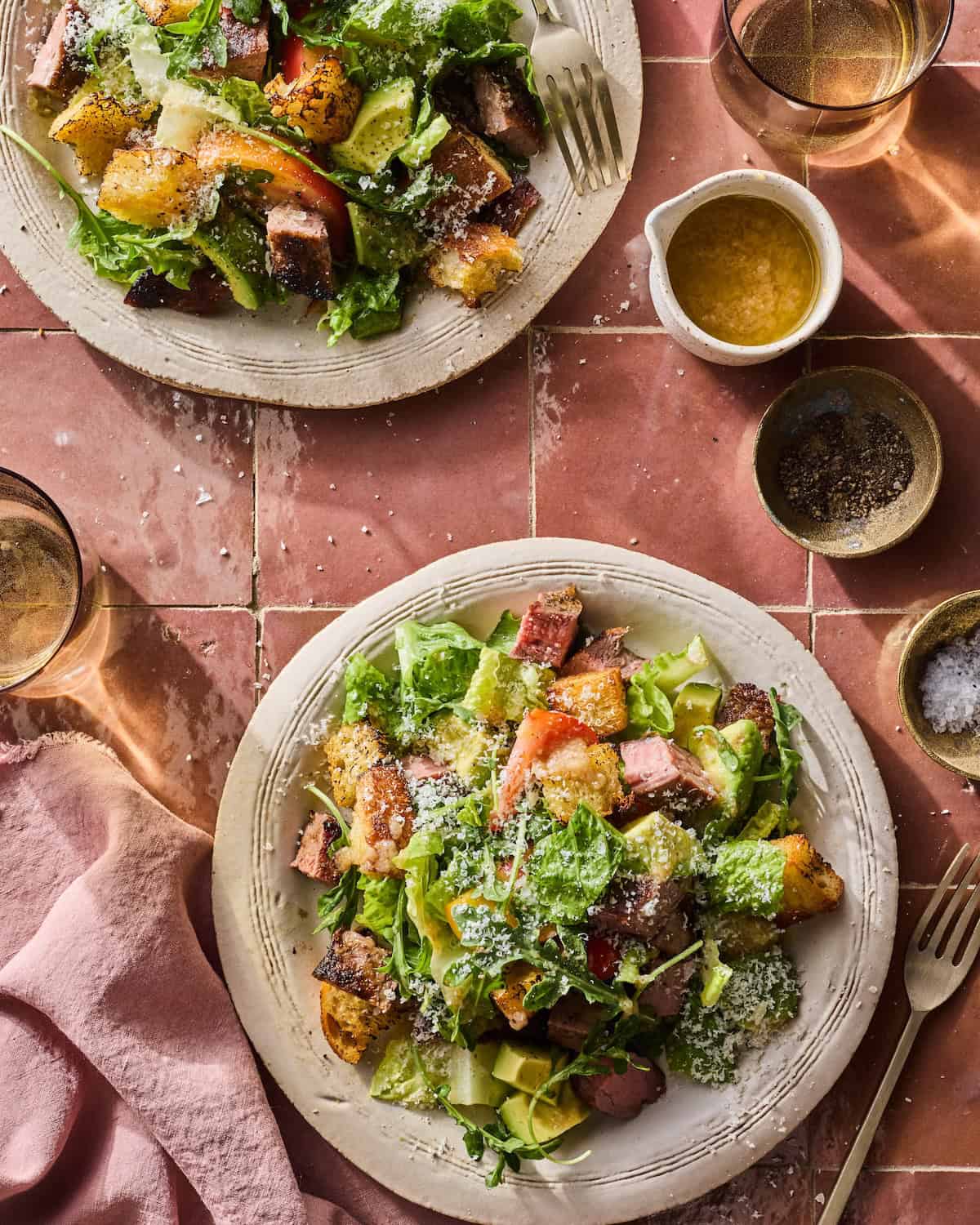 Grilled Steak Salad with Caramelized Onion Vinaigrette - Dalkin and Co